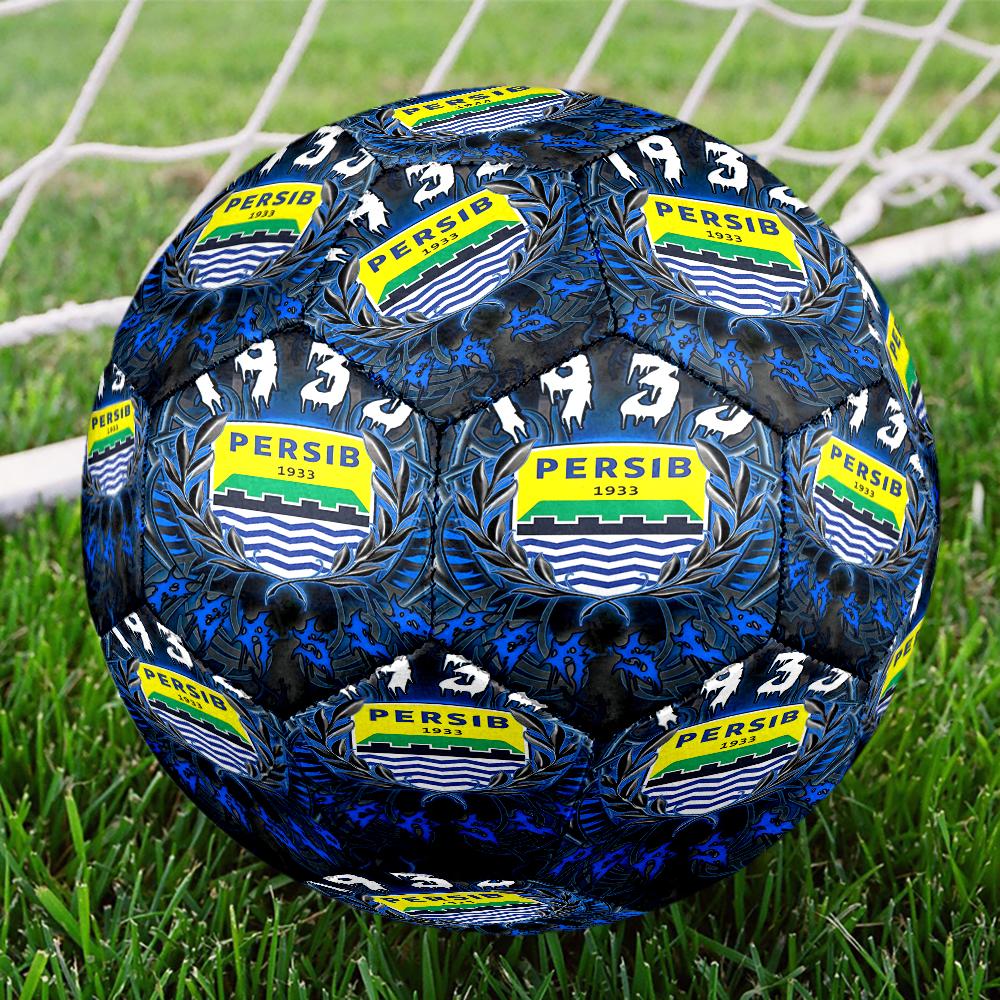 Persib Bandung Football Crest Size 5 Soccer Ball,Indoor/Outdoor Suitable for Training Matches Tournaments Practice Games Perfect Gift for Fan