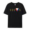 Filipino Heartbeat I Love Philippines Flag Heart Tees Prevalent Printing Youth Top T-Shirts Normal T Shirt Men Clothing
