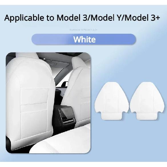 For Tesla Model 3 Highland Model Y Juniper 2025 Seat Kick Pad Leather Back Anti Kick Protector Cover Seat Back Pads Accessories