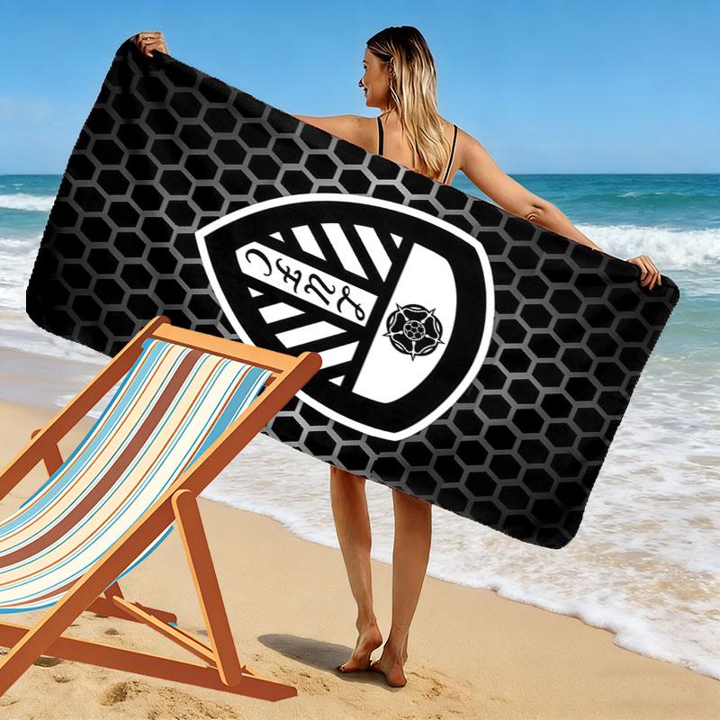 Leeds United A.F.C. logo Beach Towel, Large Soft Quick Dry Towel for Beach Camping Swimming