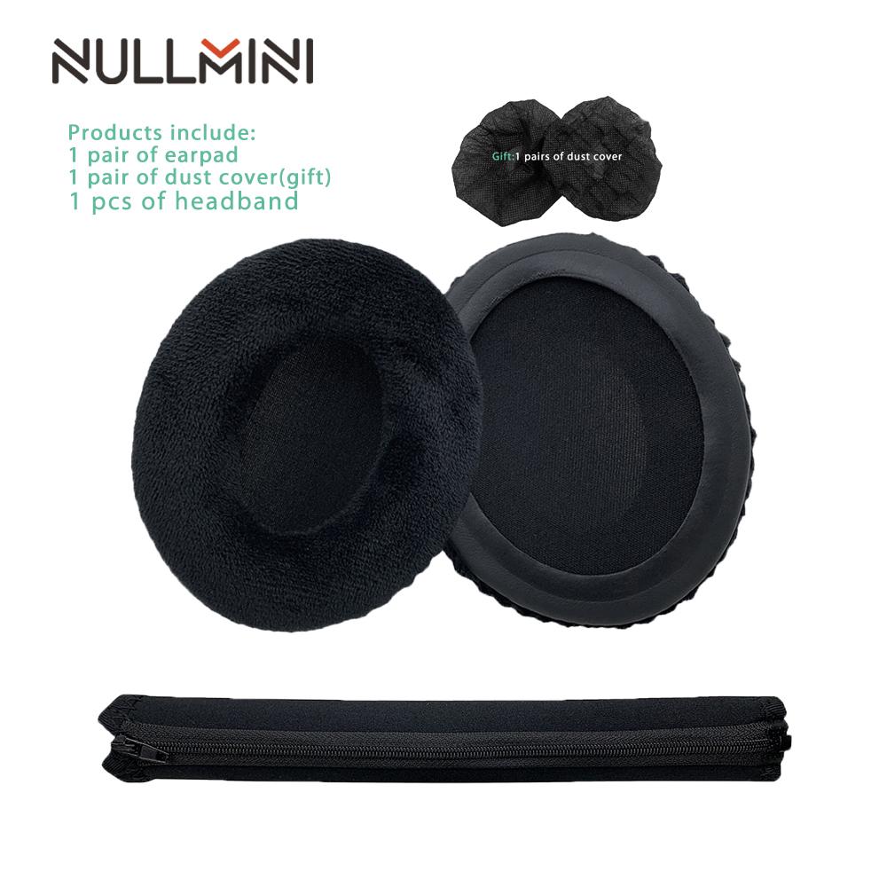NullMini Replacement Earpads for CORSAIR HS70 HS60 HS50 HS35 Headphones Headbeam Thicken Soft Leather and Velvet Earmuff