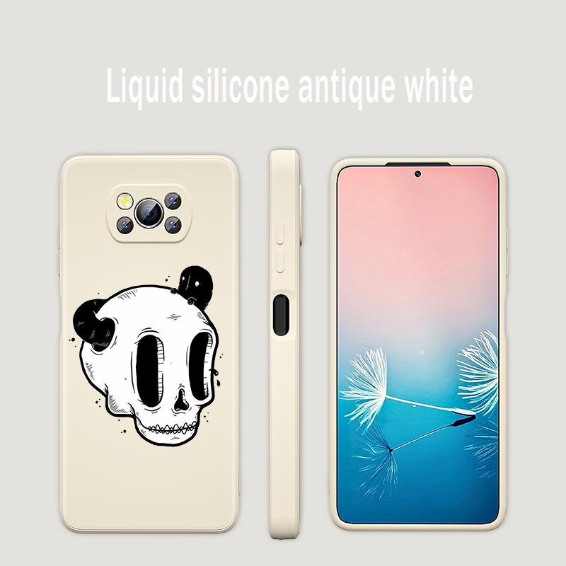 Милый череп с мультяшным рисунком для Xiaomi 6X CC9 E A3 Lite A2 Mix 3 4 Poco X3 NFC X2 M2 C3 M3 Pro F3 GT, жидкий силиконовый чехол для телефона