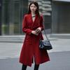 Extended Double-sided Wool Coat Women's New Autumn and Winter Waist Lapel Wool Coat