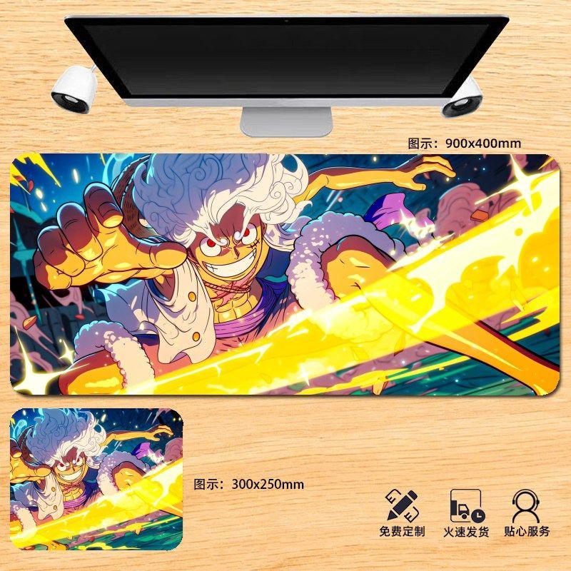 Boys Animation ONE PIECE Leather Mouse Pad Oversize Esports Game Keyboard Pad Luffy Office Computer Desk Pad Nonslip Mouse Pad