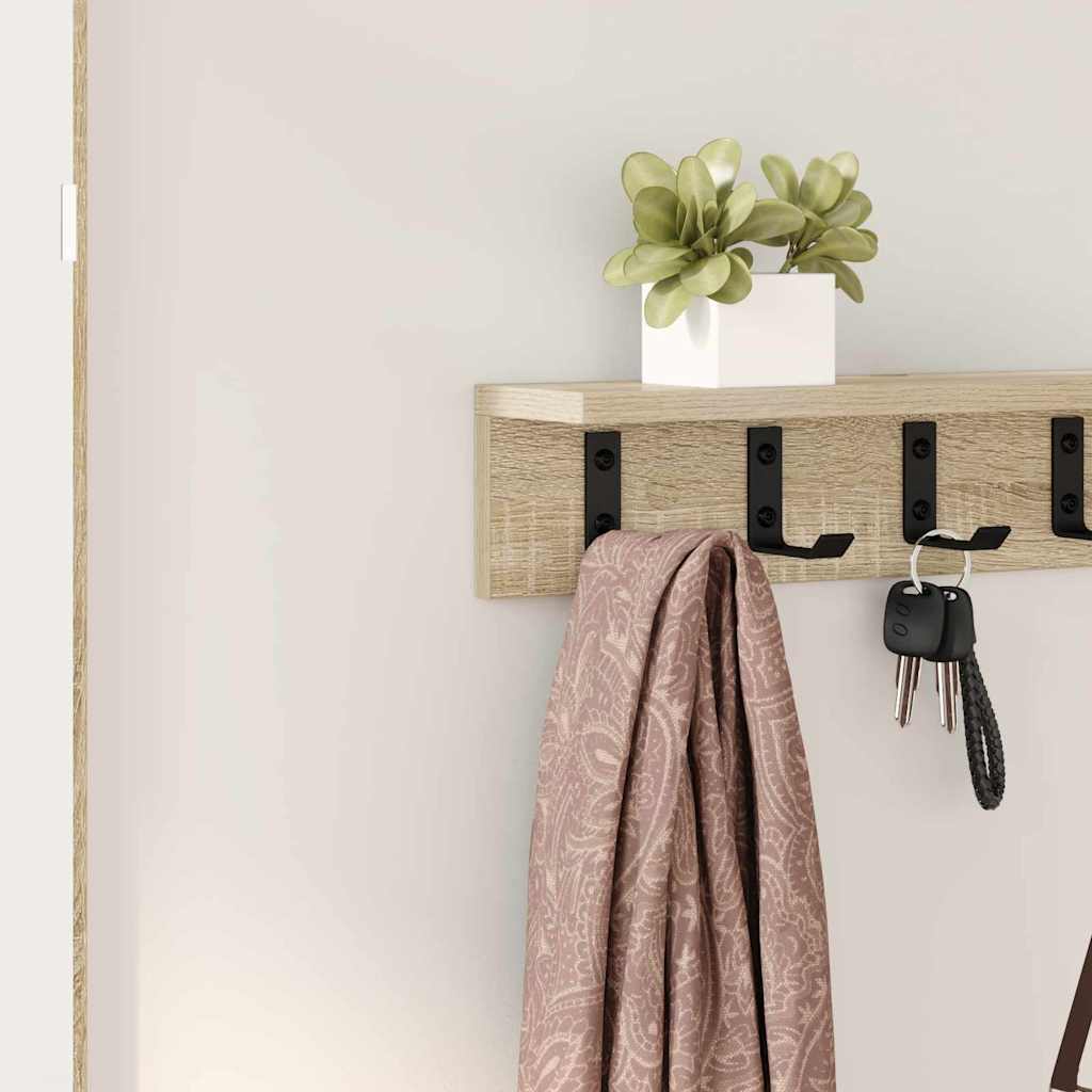 Wall mounted nightstand Sonoma oak 80 x 10.5 x 10.5 cm