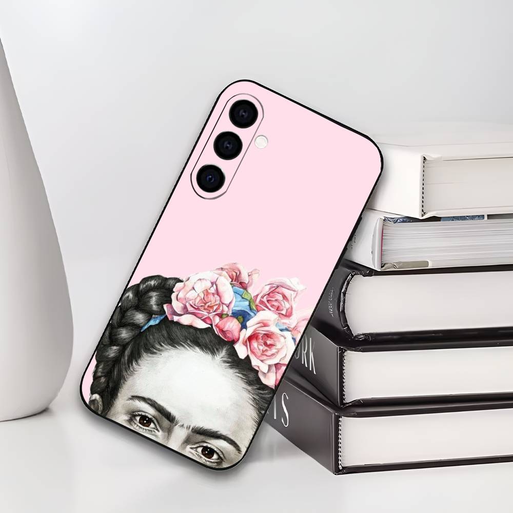 Чехол для телефона с рисунком Фриды Кало для Samsung Galaxy A73, A72, A71, A70, A53, A52, A51, Мягкий силиконовый черный чехол