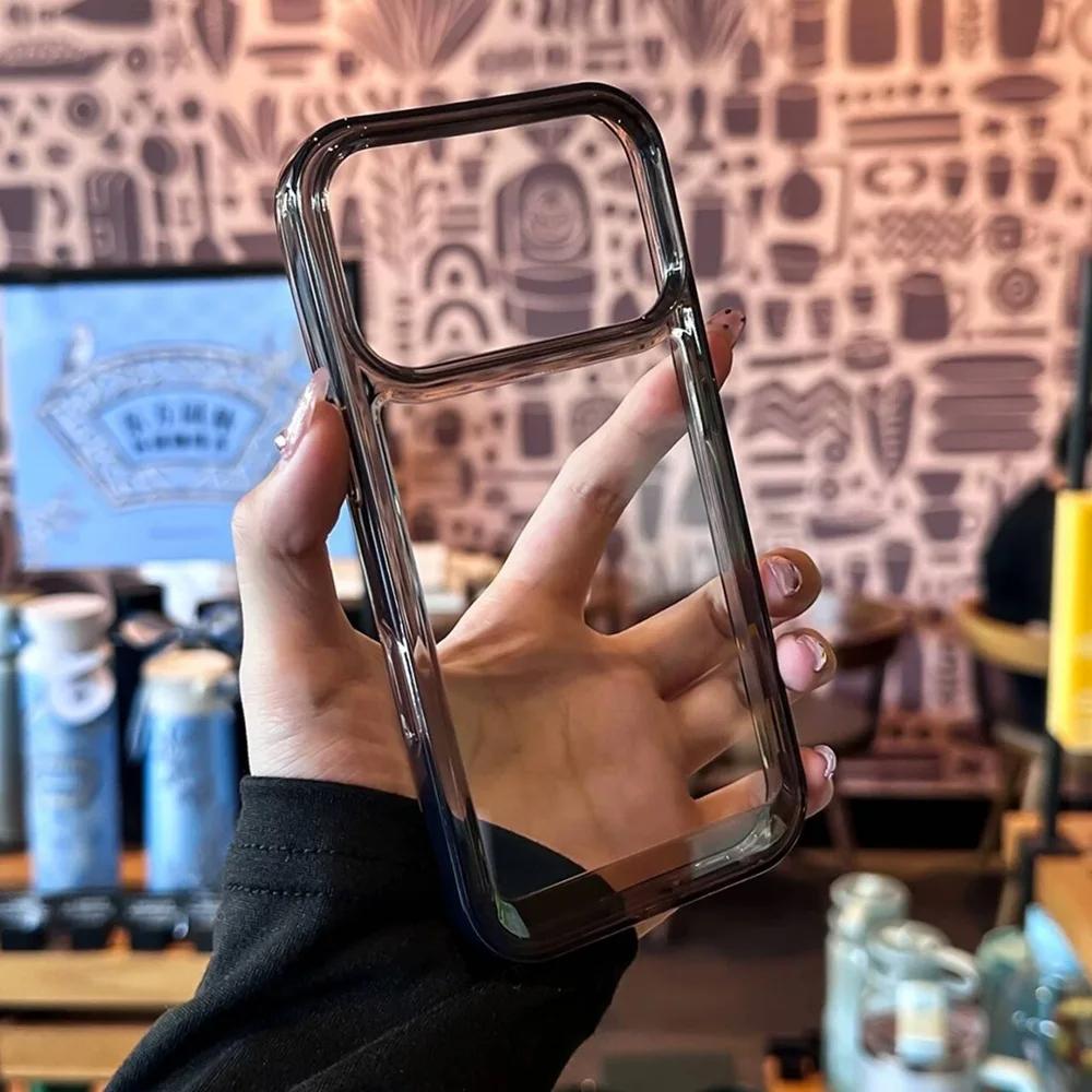 Роскошный прозрачный чехол для телефона для iPhone 17 16 15 14 13 Pro Max Прозрачные чехлы для iPhone 16 15 14 Plus 17Pro Воздушный ударопрочный чехол