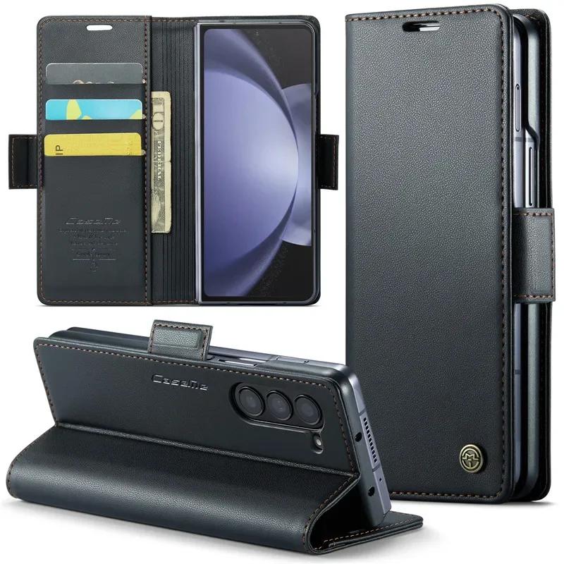 Роскошный магнитный кожаный чехол-кошелек для Samsung Galaxy Z Fold 7 6 5 Ударопрочный карман-держатель для карт для Galaxy Z Fold6