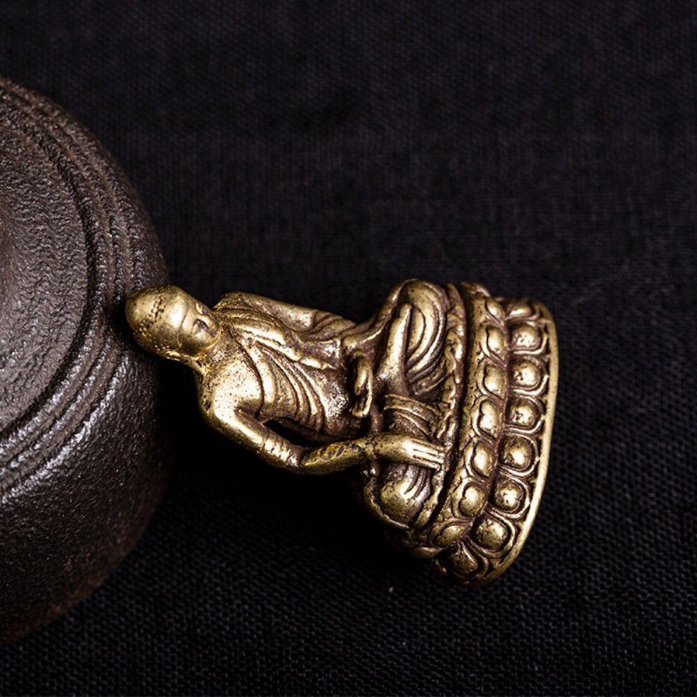Antique Micro-carving Desktop Decor Sakyamuni Statue Sitting Buddha Figurine Buddha Trinkets