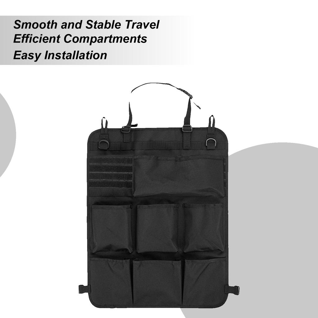 Back Seat Car Organizer Seat Back Organizer 900D Oxford Kick Protector With 8 Pocket For Vehicle Organization Passenger Comfort