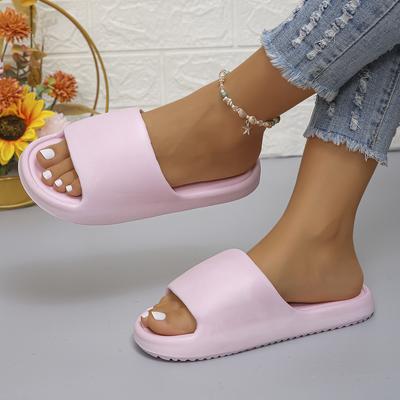 Домашние тапочки Mute Eva для ванной комнаты, женские легкие нескользящие домашние шлепанцы на плоской подошве, женские летние пляжные шлепанцы с мягкой подошвой