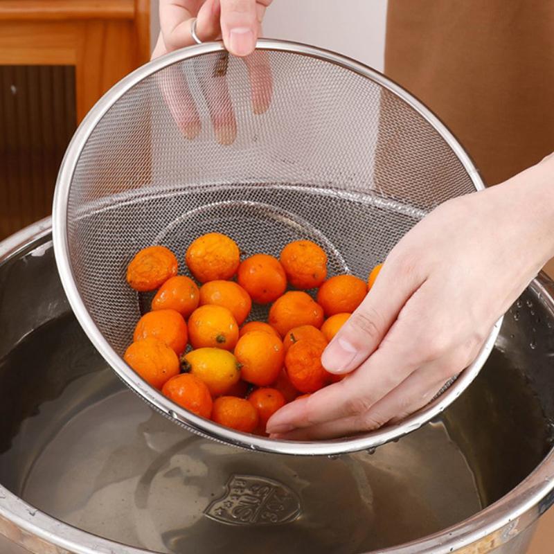 Сито для муки из нержавеющей стали, дуршлаг, сливная корзина, фильтр, сито для сока