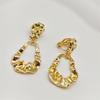 Simple Irregular Vintage Metal Earrings Without Piercings Ear Clip for Women