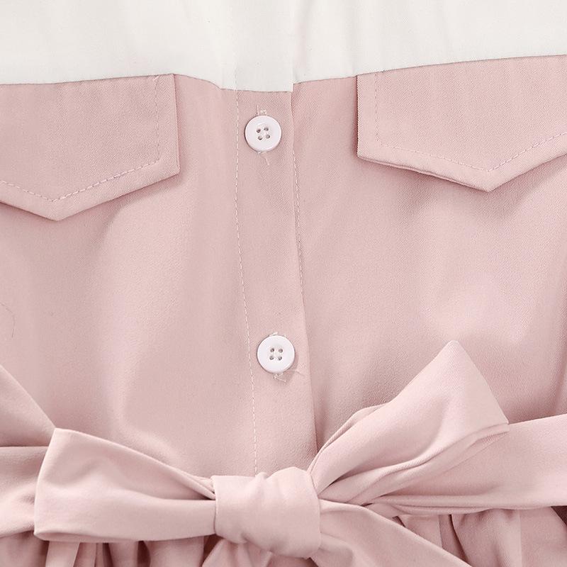 Girls Spring Dress 2023 New Korean Kids Long-sleeved Princess Dresses Shirt Dress Children's Colthes