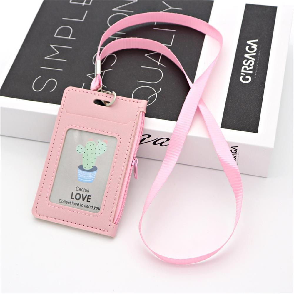New School Office Supplies With Lanyard ID Holders Card Case Zipper Bag Wallets