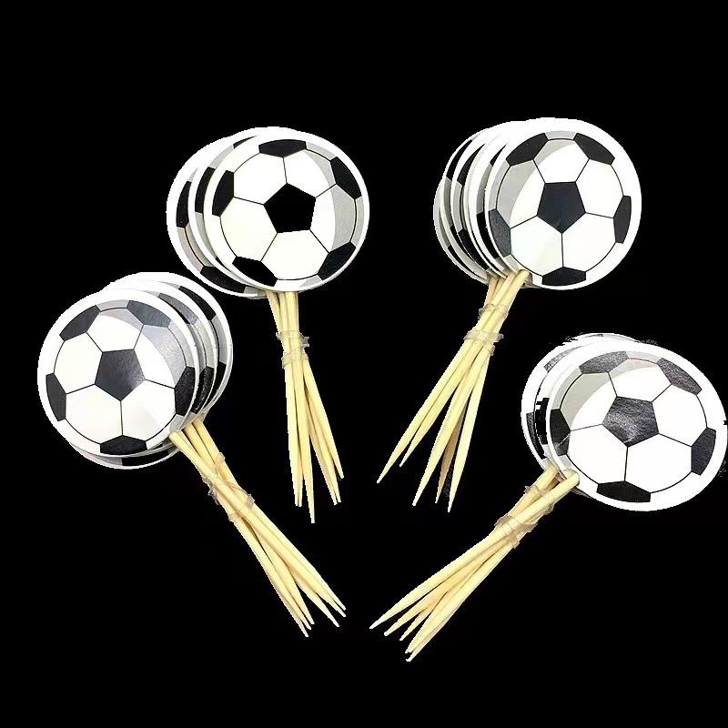 24Pcs Double‑Sided Cartoon Cake Toppers, Toothpick Cupcake Picks, Birthday Party Dessert Table Decorations Supplies