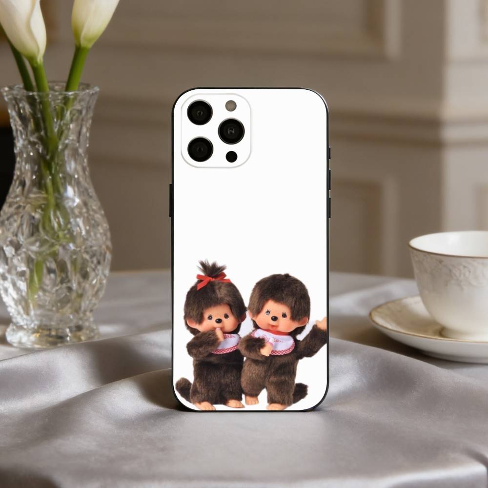 C-Cute M-Monchhichis-S Чехол для телефона для iPhone 17pro,16,15,14,13,12,11 Plus,Pro Max,XS,Мягкий силиконовый черный чехол