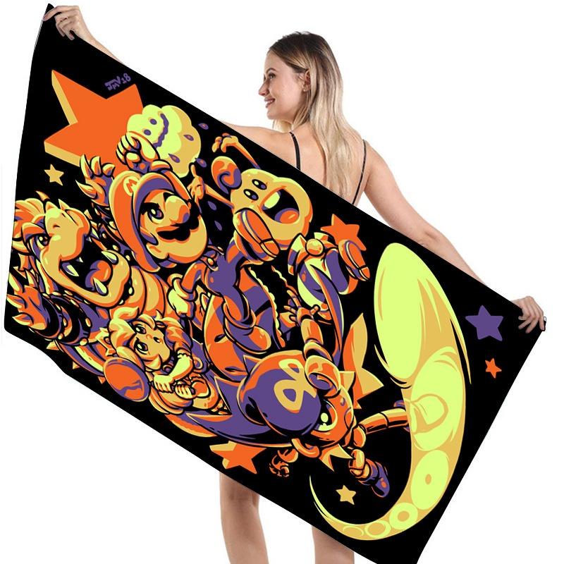 Детское пляжное полотенце Марио Супермягкое и впитывающее!