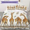 Watercolor Giraffe Pattern Bedding uilt Set uilt Cover Pillowcase Home Decoration Birthday Gift (1 * duvet cover + 2 * pillowcase without core)