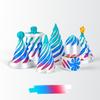 Набор из 3 вращающихся пирамид 3D-печатный спиральный конус Трехмерная структура Фигурка Настольное украшение Наборы игрушек для снятия стресса