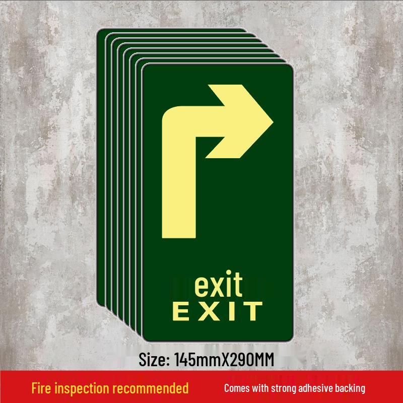 Luminous Self-Adhesive Floor Sticker for Fire Exit and Evacuation Pathway