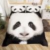 Panda down quilt cover pink cute comfortable bedding soft and comfortable