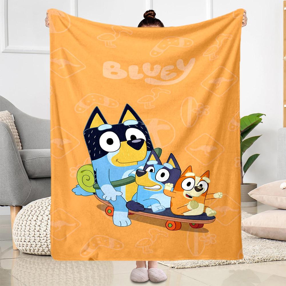 Bluey Friends Adventure Blanket Soft & Cozy Suitable for Chair Picnics Bedding All-Season Use Modern Ideal Gift for Friends Family Couples Picnic