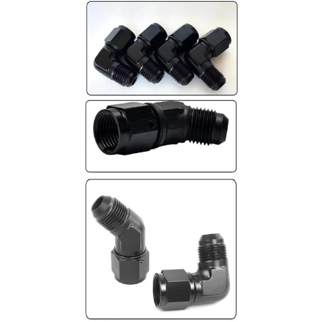 Oil Fuel Fittings Male To Female Thread 90/45 Degree Swivel Coupler AN Adapter Oil Cooler Joint Aluminum Transformation Fittings