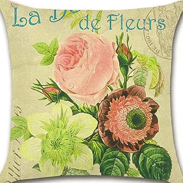 Ретро Растение Цветочный Принт Лен Наволочка Дом Гостиная Диван Автомобильная Подушка