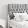 Upholstered Headboard Light Grey 140 cm Solid Pine Wood