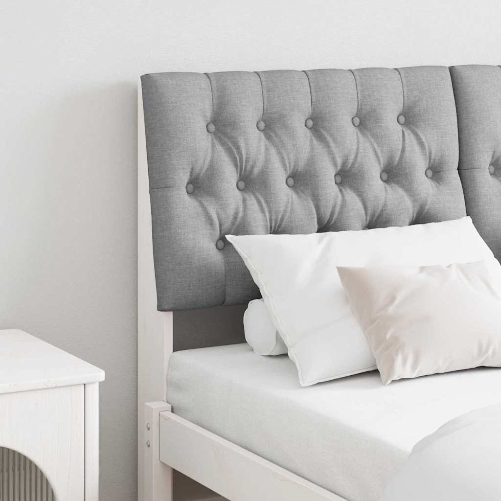 Upholstered Headboard Light Grey 135 cm Solid Pine Wood