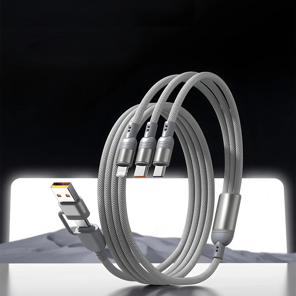 Зарядный кабель 1,2 м 3 в 1 USB Type C Многопортовый Micro кабель Для iPhone 15 14 13 12 Samsung Galaxy Xiaomi Redmi