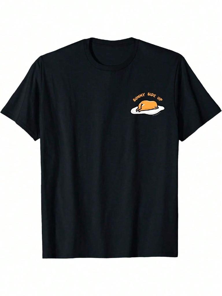 Футболка Gudetama Ленивое Яйцо Солнечная Сторона Вверх Футболка