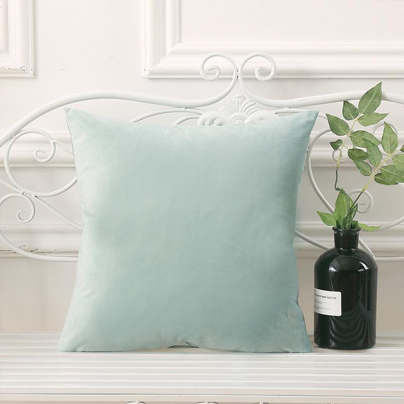 Наволочка из однотонного бархата - Подушка для поддержки талии для дивана или кровати, бесплатная доставка