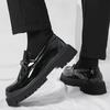 Fashion Lacquer Leather Height Increasing Men's Loafers Fashion Designer's New Design Leisure Outdoor Party Youth Versatile Shoes 38-46