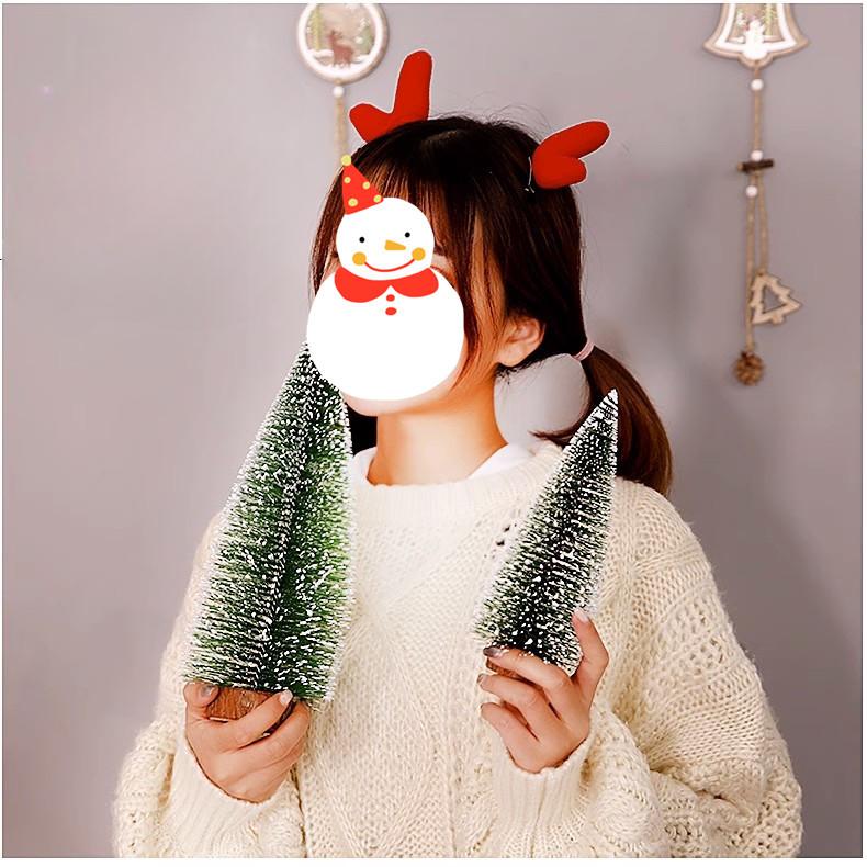 Украшение Рождественской Елки Xmas Мини Кедровая Сосна для Домашнего Декора Комнаты Хэллоуин Вечеринка Новый Год 2024 Navidad Украшения Аксессуары Настольный Орнамент Подарок