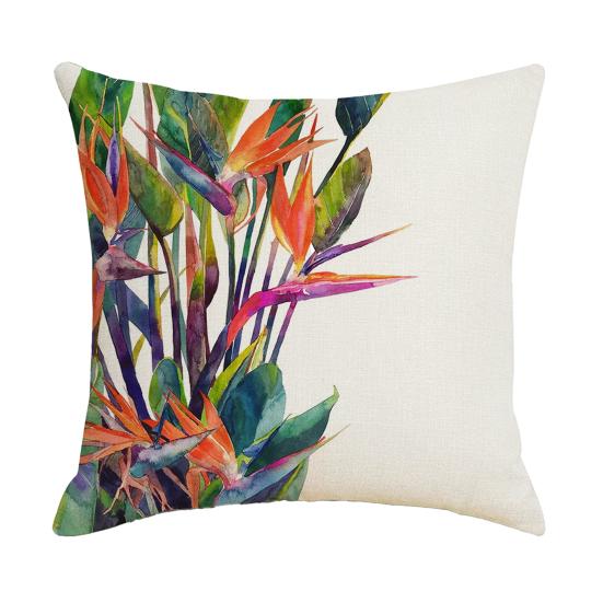 Plant Print Pillowcase, Breathable All-Season Pillow Cover, Nordic Tropical Plant Design Pillow Cover, Soft Decorative Cushion Case for Sofa Bed Chair