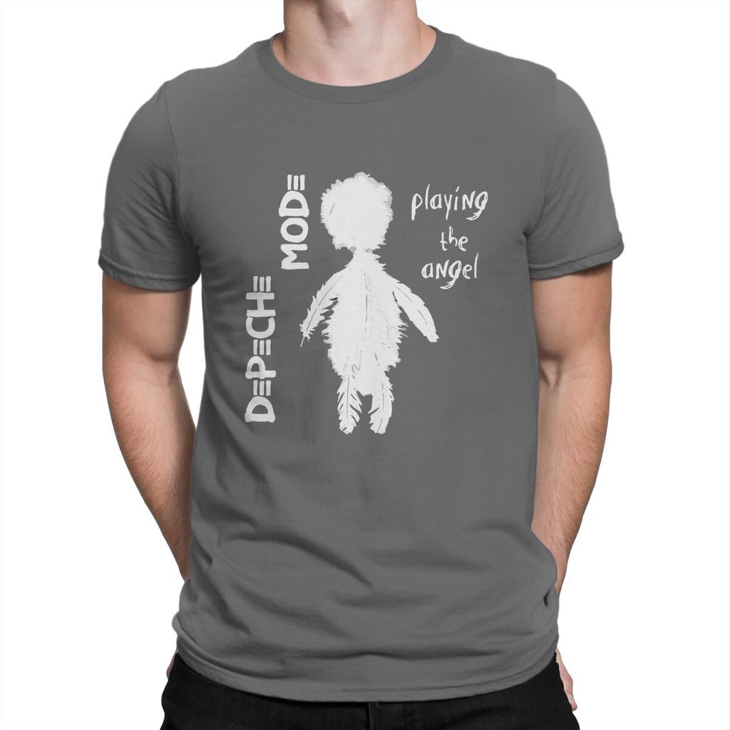 Men TShirt Playing The Angel Funny 100 Cotton Tee Shirt Short Sleeve Depeche Cool Mode T Shirt Round Neck Tops Gift Idea