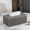 Large Leather Tissue Box Living Room Office Hotel Conference Premium Pull-Out Napkin Holder Light Luxury Style