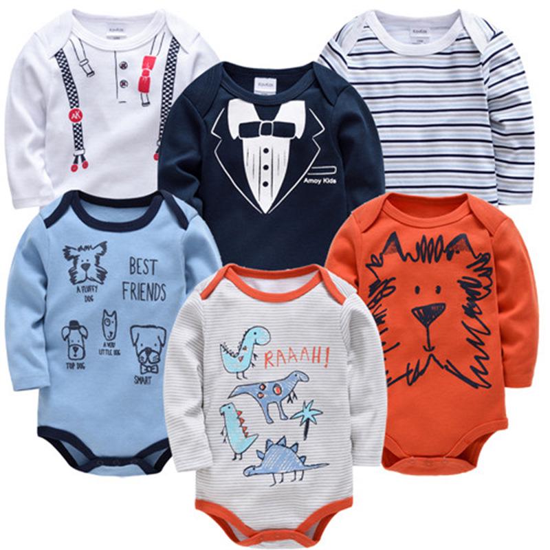6-Piece Newborn Long-Sleeve Romper Set - 2025 Autumn Collection