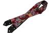 Spice Note Guitar Strap, WAGARA Series, Made In Japan with Japanese Pattern Fabric, Length 860mm-1470mm, Burgundy, ES-PWG50F2BY