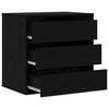 Drawer Chest Black 61 x 41 x 58 cm Engineered Wood