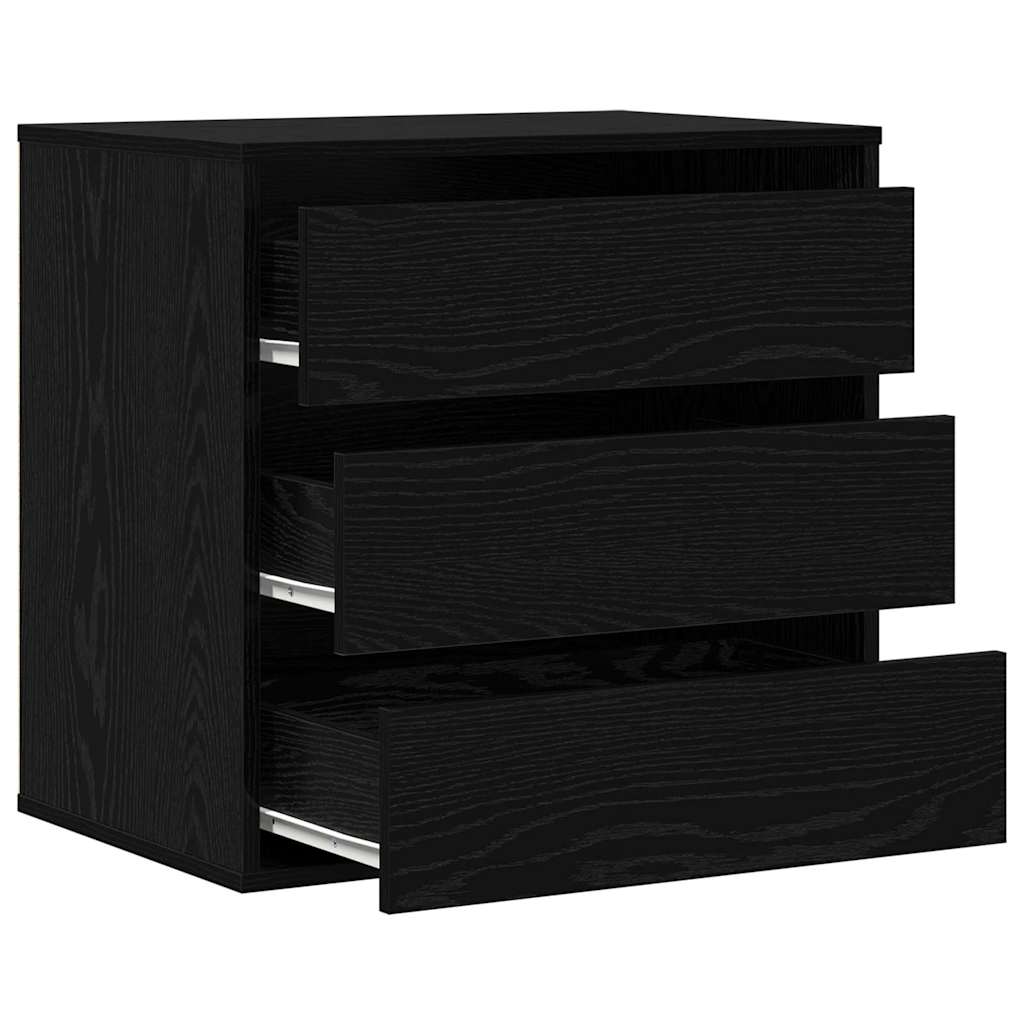 Drawer Chest Black 61 x 41 x 58 cm Engineered Wood