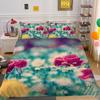 Flowers Printed Home Bedclothes Double Size Microfiber Bedspreads Gir Superior Design Comforter Cover Set