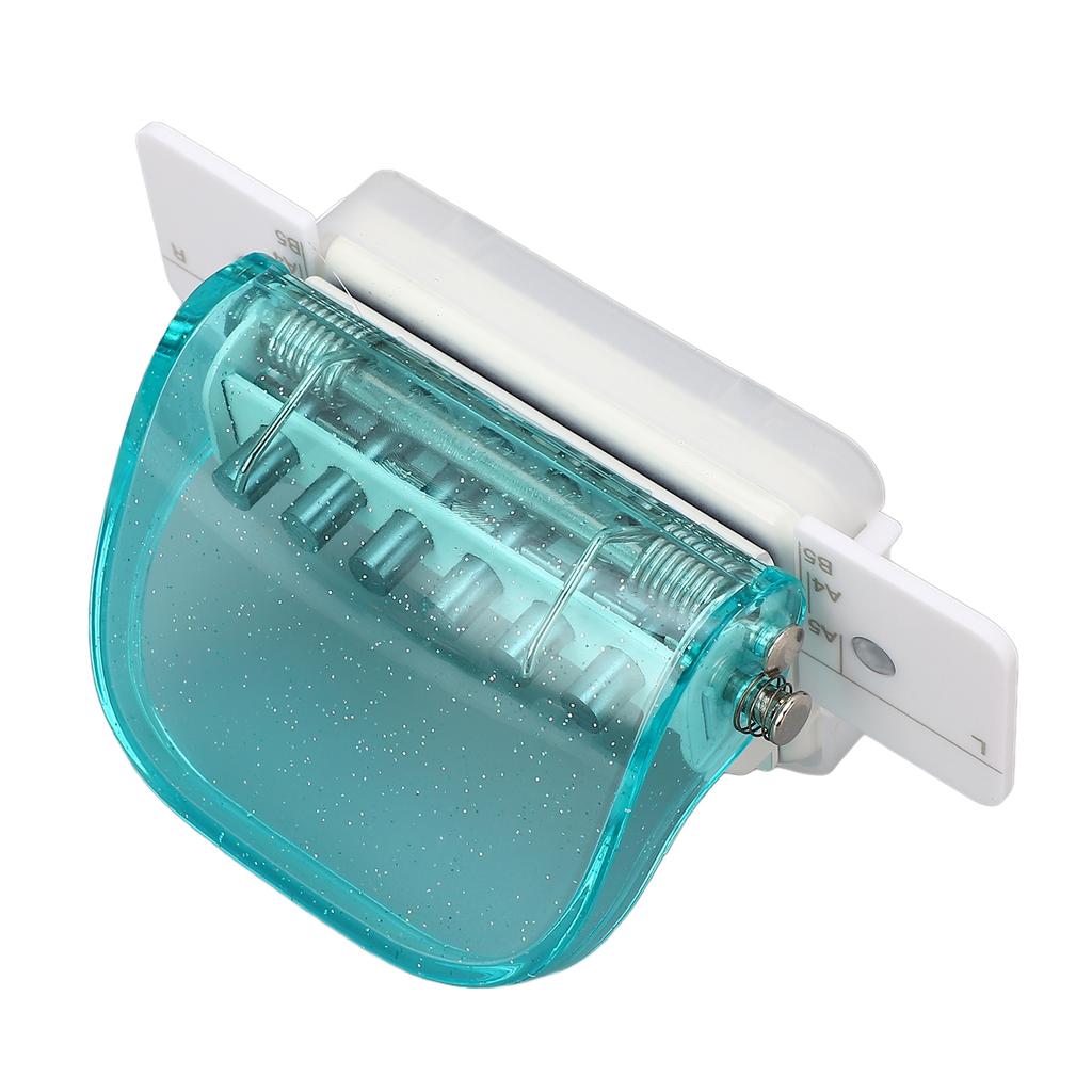 A4 B5 A5 Paper Puncher Transparent Handheld Loose Leaf Paper Hole Punch for School Office