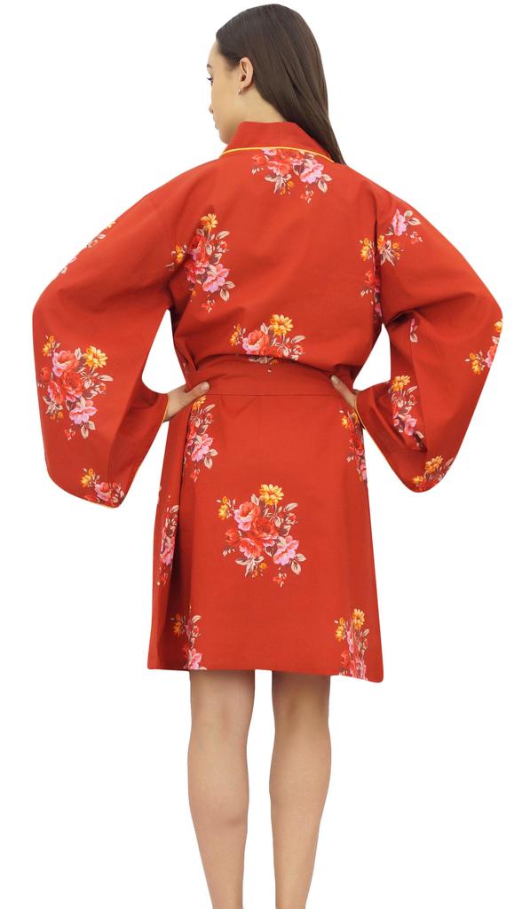 Bimba Женский цветочный принт, черное длинное кимоно для подружек невесты с поясом -