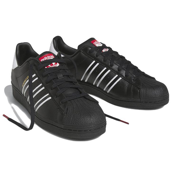 adidas Superstar Black White Мужские кроссовки Core-Black Cloud-White Team-Power-Red GX9877