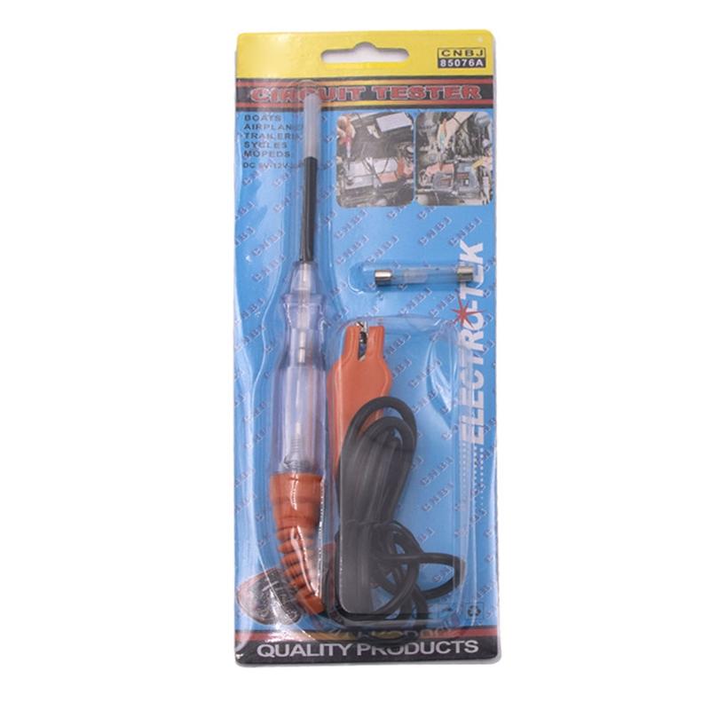 Автомобильная тестовая ручка, пластик 6-12-24 В, автомобильная ручка для испытания электрического напряжения, лампа, тестер цепи, детектор, зонд, вольтметр