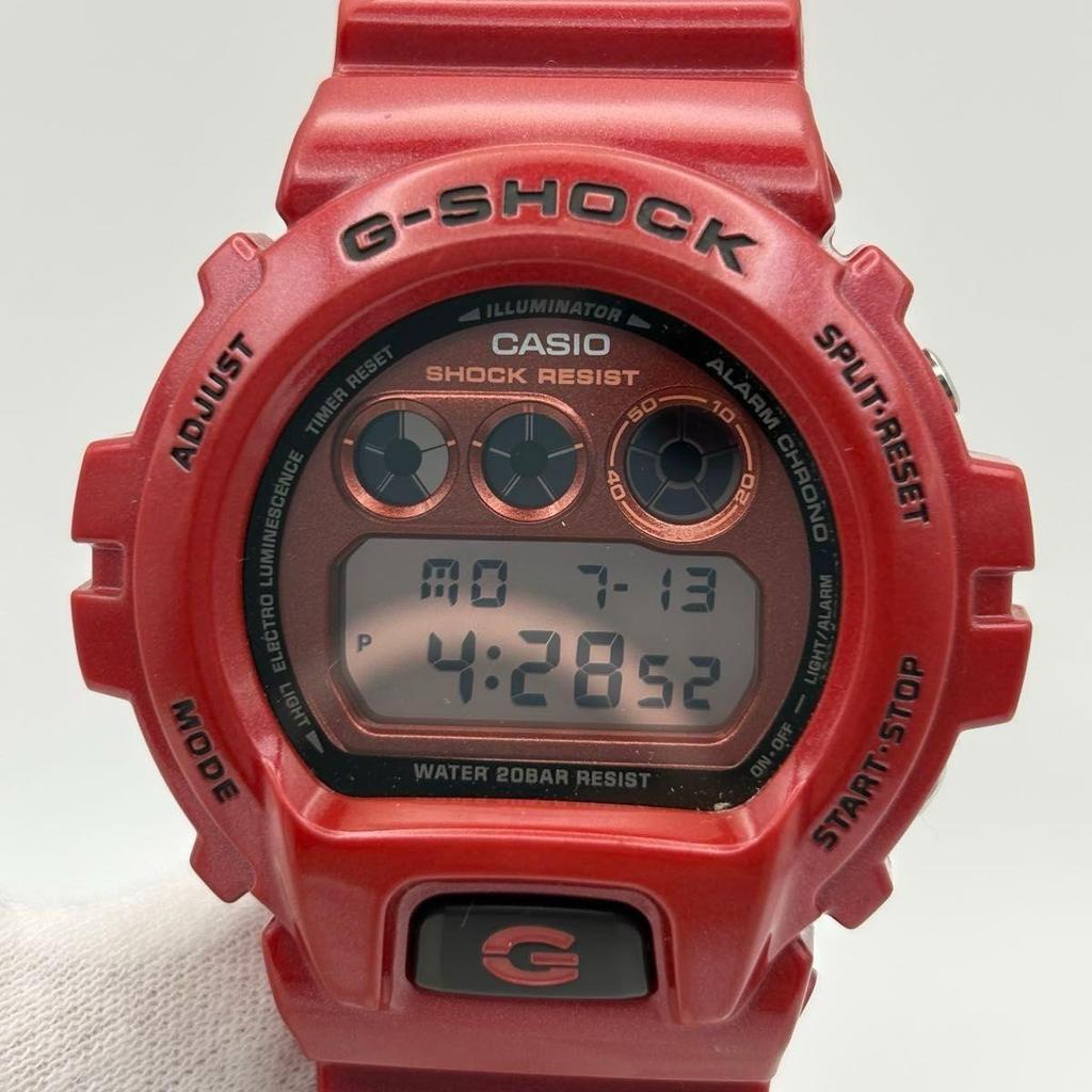 Б/У Хорошее состояние G-SHOCK DW-6900MF-4 Красный Редкий Casio Crazy Metallic