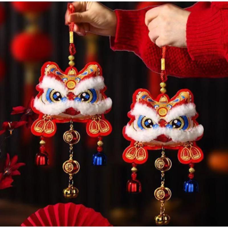 Cute Red Fu Bao Tassel Hanging Ornament Chinese Spring Festival Wall Door Pendant New Horse Year Home Decorations